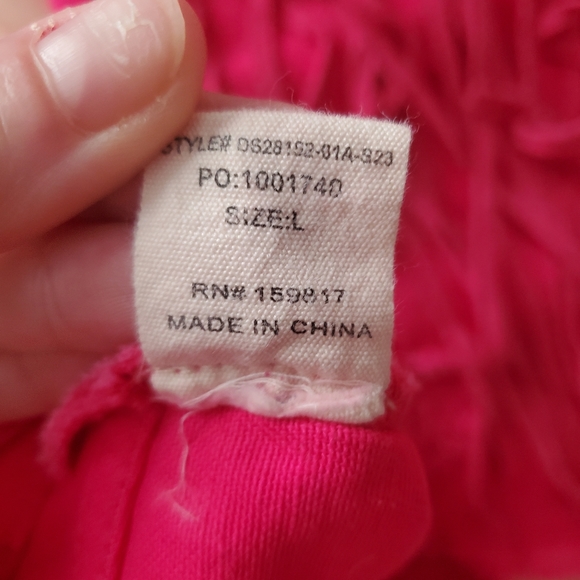 NWT Altar'd State Hot Pink Fringe Denim High Waisted Shorts Barbie Movie - Picture 9 of 10